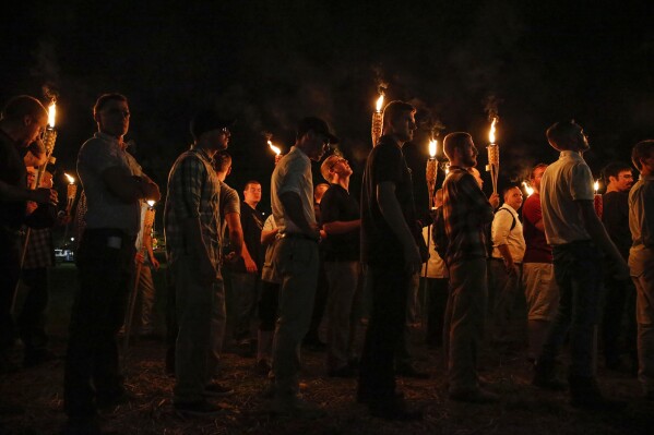 Mistrial declared for man charged with using a torch to intimidate at white nationalist rally