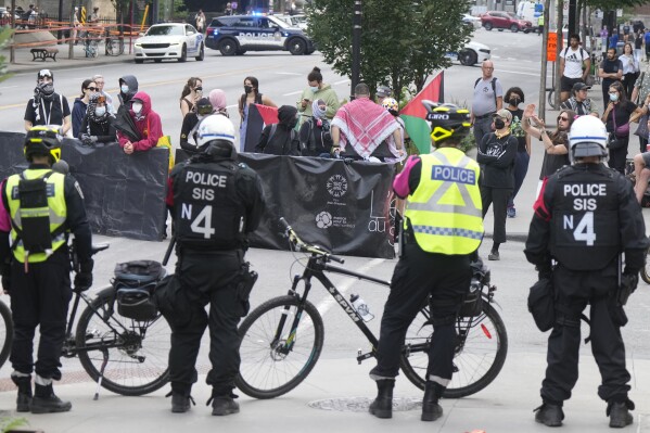 A pro-Palestinian encampment at McGill University in downtown Montreal is being dismantled